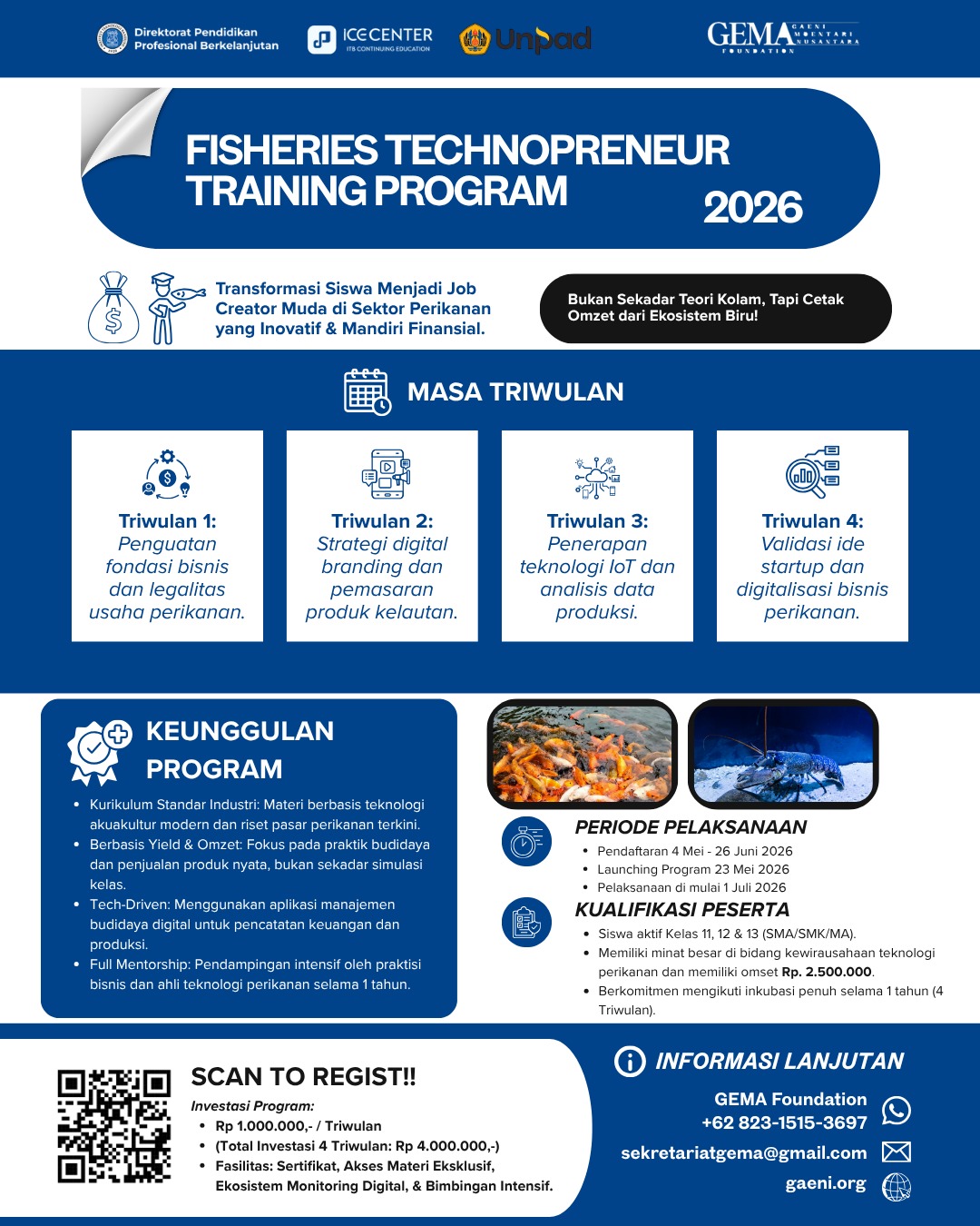 Fisheries Technopreneur Training Program 2026