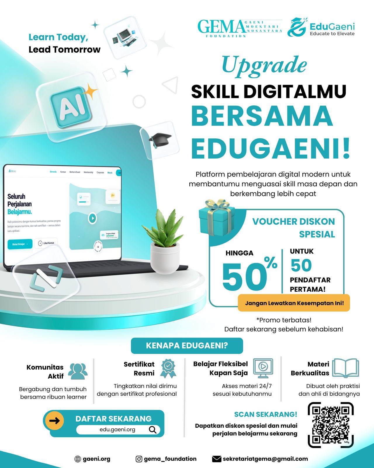Launching platform Learning Management System EduGaeni